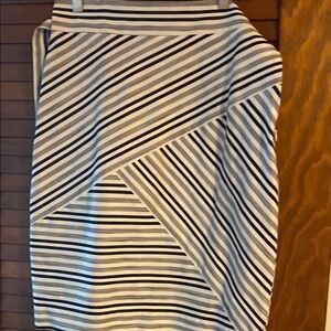 Striped Black and White Women's Skirt